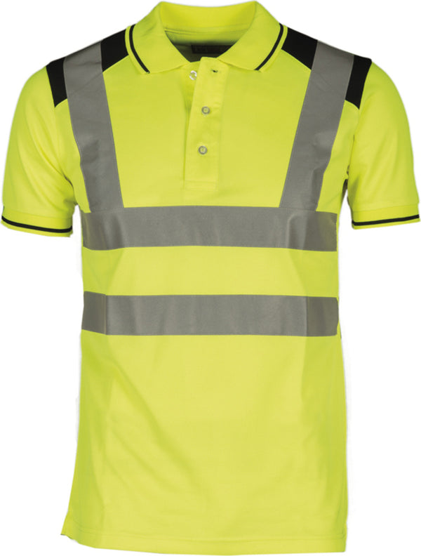 PAYPER HI-VIS Warnschutz-Poloshirt GUARD gelb-marineblau 001028-0028/01014